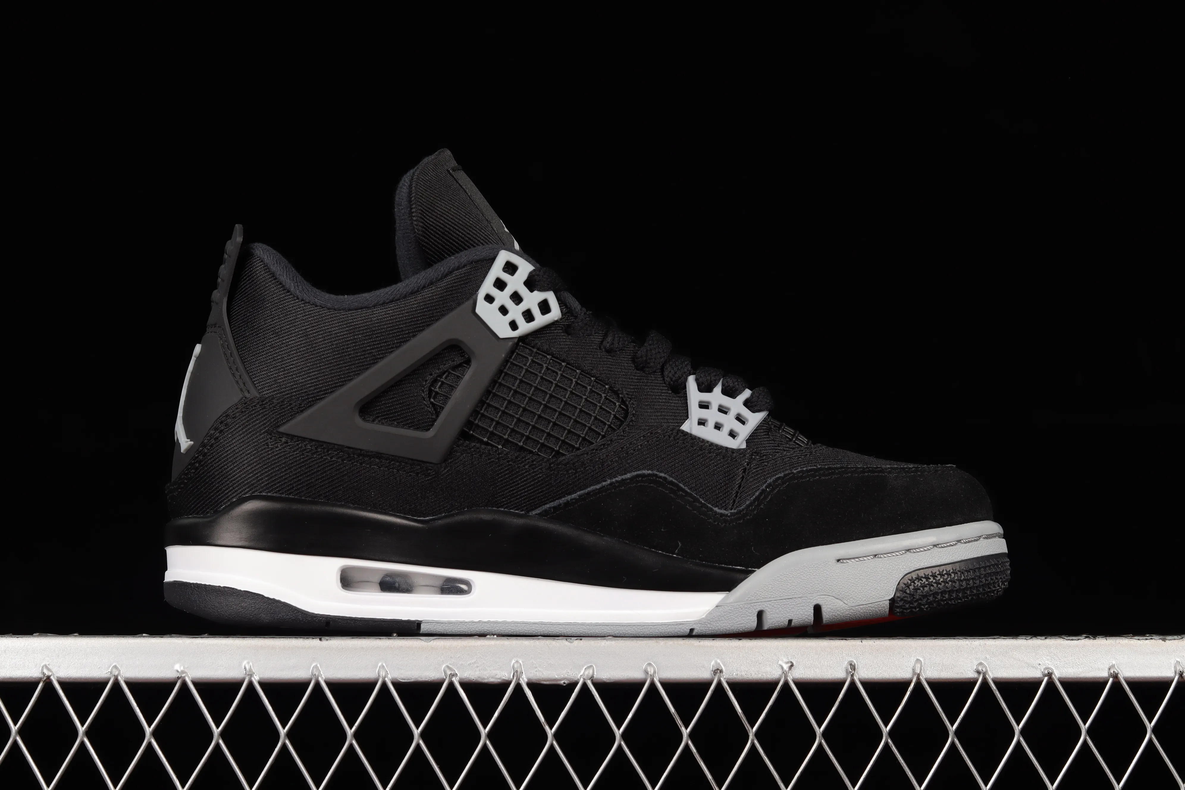 All categories Air Jordan Jordan series basketball shoes Air Jordan 4 L version Air Jordan 4 Retro "Olive Canvas" AJ4 Joe 4 black and gray denim DH7138-006